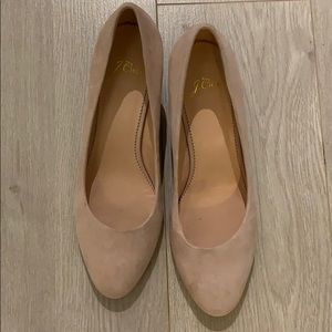 Pale Pink Suede Pumps